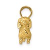 Black Bow Jewelry 14k Yellow Gold 3D Wire Haired Dachshund Pendant - 2 of 4