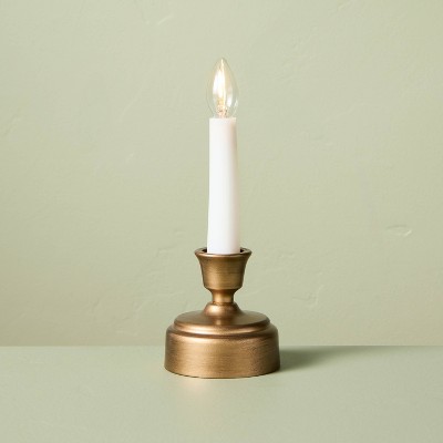 8"x3" Christmas Window Flameless Candle Brass - Hearth & Hand™ with Magnolia