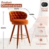 MOONMISS 2PCS 360 degrees Counter Height Bar Stools  for Kitchen Counter Solid Wood Legs with a fixed height - 3 of 4