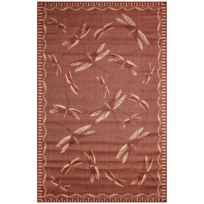 Liora Manne Carmel  Indoor/Outdoor Area Rug  Chili..