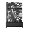 MAYEERTY Planter Box with Trellis Iron Black Gerald Wide Edge Street Style 47x47x16in 3-Piece Set - 4 of 4