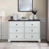 6 Drawer Dresser for Bedroom, 47" Wood Chest of Drawers with Handle, Accent Freestanding Storage Cabinet for Closet Living Room Hallway Bedroom - image 2 of 4