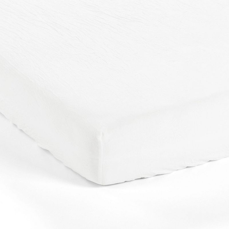 Lush D&#233;cor Crib Bedding Set Ravello Pintuck Embellished Soft Baby/Toddler - White - 3pc, 4 of 8