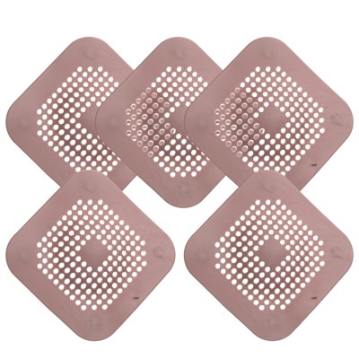 Unique Bargains Shower Drain Hair Catcher Round and Convex Drain Cover Silicone Strainer Hair Stopper