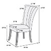 NicBex Faux Leather Dining Chair 2pc Modern High Backrest Kitchen Chair with Soft Cushion for Dining Room, Black - 3 of 4