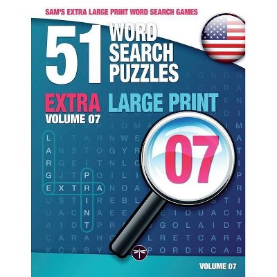 Sam's Extra Large-Print Word Search Games - Large Print by  Sam Mark (Paperback)