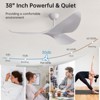 Sofucor 38 inch Ceiling Fans with Remote Control 6 Speed Indoor Outdoor Carved Blades Ceiling Fan for Bedroom Living Room Farmhouse Patio - 3 of 4