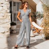 Women's Chic Striped Wide-Leg Jumpsuit with Ruffle Details - Cupshe - 2 of 4