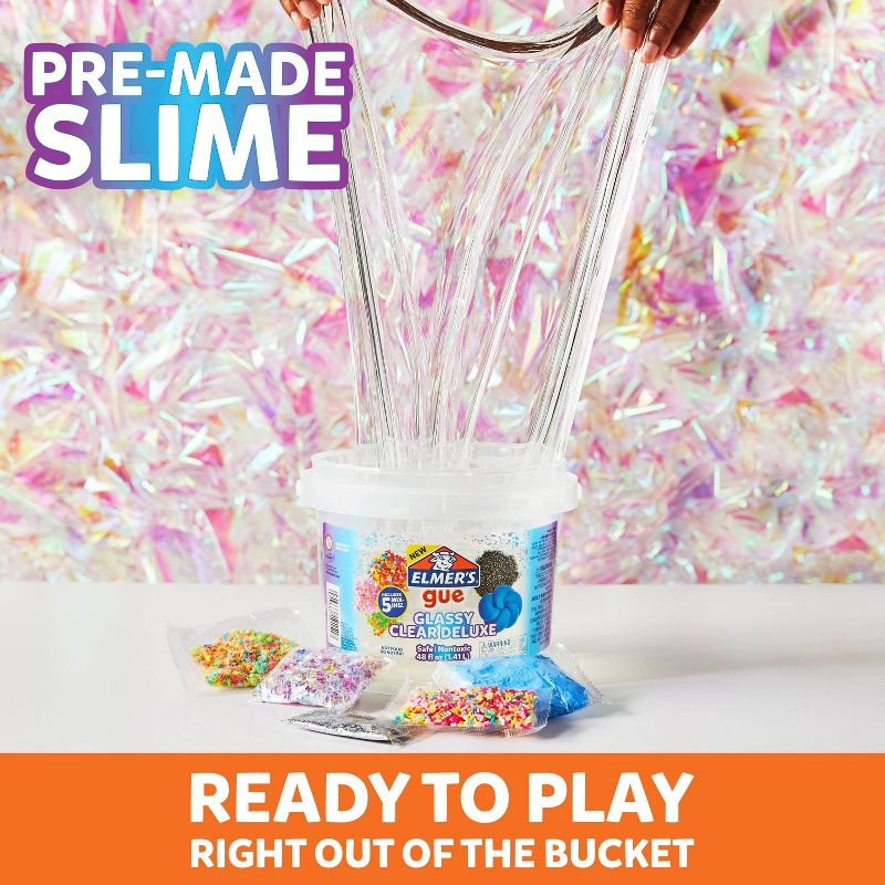 Elmer&#39;s Gue 3lb Glassy Clear Deluxe Premade Slime Kit with Mix-Ins, 5 of 10