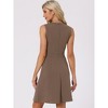 INSPIRE CHIC Women's Work Round Neck Sleeveless Fit and Flare Dresses - 4 of 4
