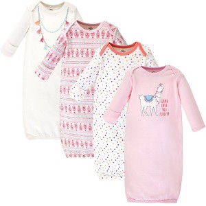 Little Treasure Infant Girl Cotton Gowns, Llama, Preemie-Newborn - 1 of 1