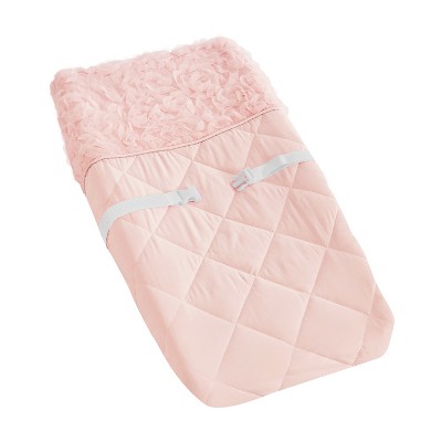 Sweet Jojo Designs Girl Changing Pad Cover Rose Collection Solid Pink