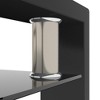 Dolonm 39" Rectangular Glass Coffee Table, Modern 2-Tier Clear Center Table with Iron Legs for Living Room - 3 of 4
