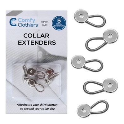 Comfy Clothiers Metal Collar Extenders For Dress Shirts, 5-pack : Target