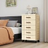 Plastic Drawer Box with Wheels Rolling Container with 5 Drawers, Trolley Drawer Cabinet, Desk Cabinet Organiser for Bedroom, Bathroom - 3 of 4
