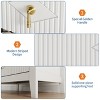 Wood Nightstand Fluted Dresser for Bedroom, 27.5" Wide 3 Drawers Bedside Tables, Modern Storage End Table Living Room, Hallway, Entryway - 3 of 4