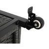 Outdoor Kitchen Wicker Island Rolling Cart & Storage Cabinet, Wheels and Stainless Steel Extended Table Top Grey - 3 of 4
