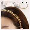 Unique Bargains Women's Metal Twisted Link Chain Shape Headbands Gold Tone Silver Tone 5.31"x0.47" 2 Pcs - 3 of 4