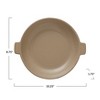 Storied Home Stoneware Plate with Handles, Matte Beige Reactive Glaze - 2 of 2
