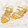 Allegra K Women's Clear Strap Block Heel Slide Sandals - 2 of 4
