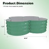 CuisinSmart 2Pcs Raised Garden Beds, Galvanized Steel Planter Boxes with Floral Edge Design, for Vegetables Flowers - 2 of 4