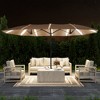 Clihome 15Ft Double-Sided No-Tilt Large Outdoor Patio Umbrella With Lights And Base - 3 of 4