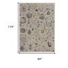 HomeRoots 8' X 10' Ivory Blue And Burnt Orange Floral Distressed Area Rug With Fringe - 3 of 3