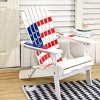 LuxenHome Adirondack USA Flag Patriotic Outdoor Wood Chair White - 3 of 4