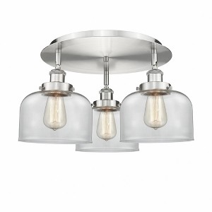 Bell - 3 Light Flush Mount In Art Deco Style-9.25 Inches Tall and 19.75 Inches Wide - 1 of 1