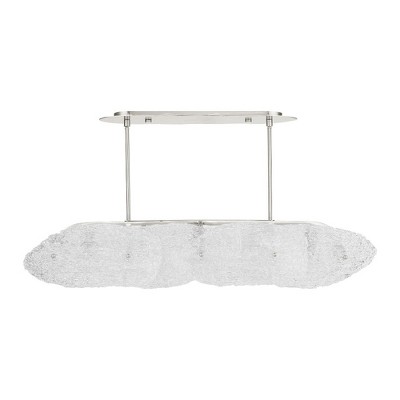 Belvidere 5-Light Brushed Nickel Chandelier with Glacier Glass