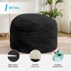 Mjkone Bean Bag Chairs for Adults, 2 in 1 Bean Bag Chairs, Convertible Bean Bag with Filler for Gaming Large Foam,Dark Gray - 3 of 4
