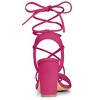 Allegra K Women's Back to College Lace Up Block High Heels Sandals - 4 of 4