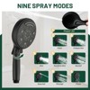 Cobbe Bathroom Shower Mixer Set with 9-Settings Hand Shower and Tub Spout Single Handle Wall Mounted Shower Kit Matte Black Valve included - 3 of 4