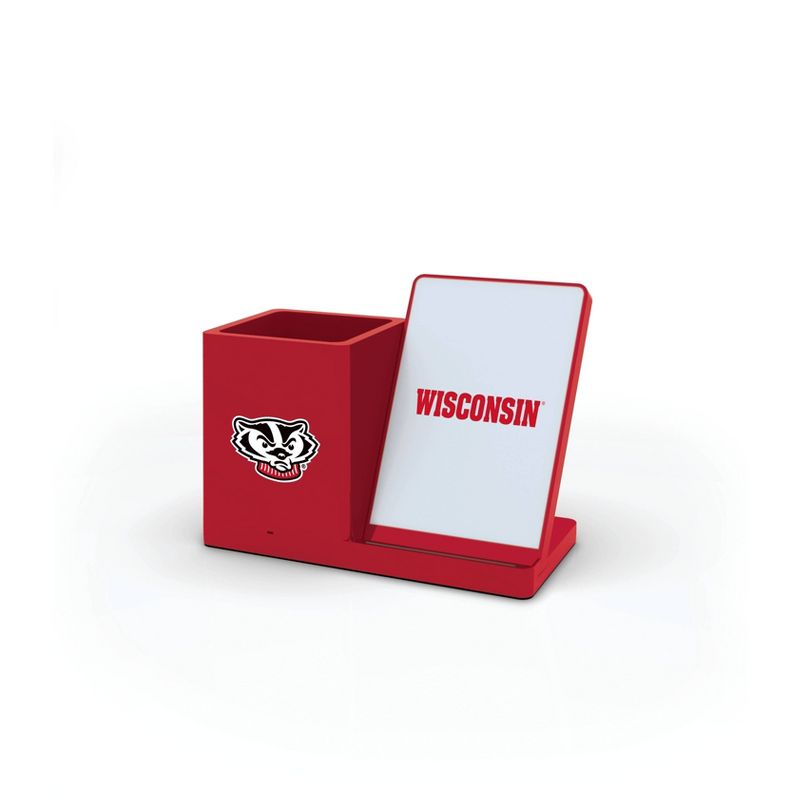 NCAA Wisconsin Badgers Wireless Charging Pen Holder, 1 of 5