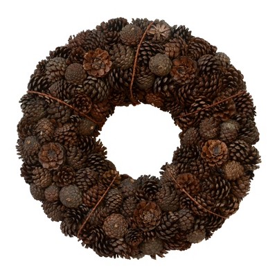Vickerman 20" Natural Mixed Pine Cone Wreath