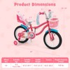 Safstar Kids Bike, 14 Inch Girls Bike for Toddlers w/Training Wheels, Handbrake & Coaster Brake, Steel Frame, Fully Enclosed Chain, Gift for Kids 3-8 - 2 of 4