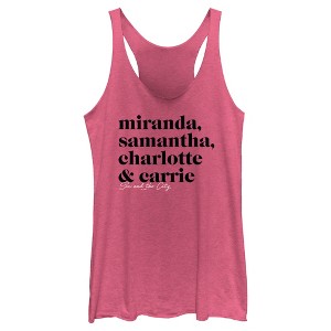 Women's Sex and the City The Gals Text Racerback Tank Top - 1 of 4