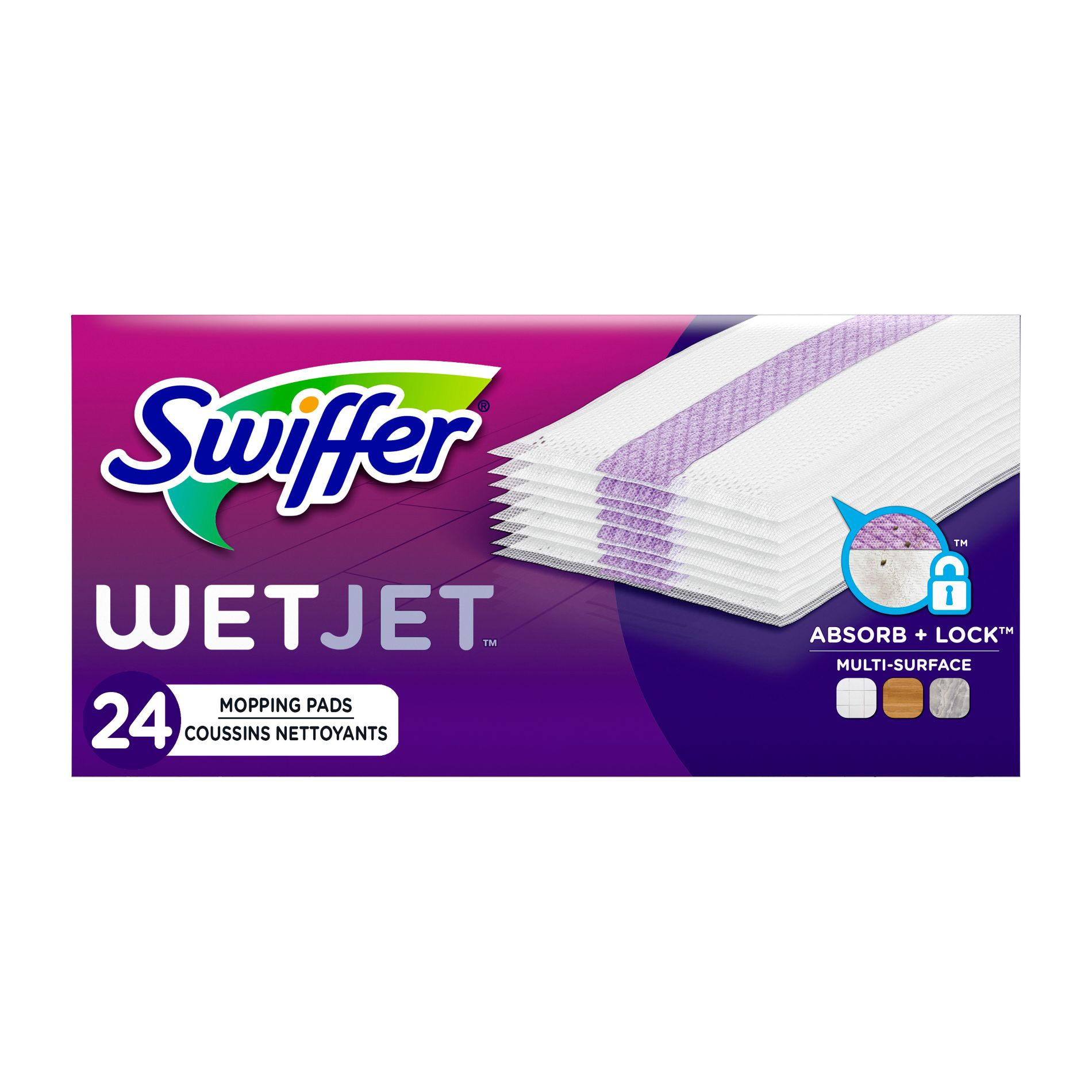 Swiffer WetJet Multi-Surface Floor Cleaner Spray Moping Pads Refill - Unscented - 24ct