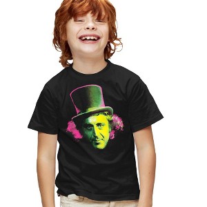 Boys' Short Sleeve Willy Wonka And the Chocolate Factory Willy Wonka Face T-Shirt - 1 of 4