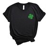 Simply Sage Market You're My Lucky Charm Front And Back Short Sleeve Tee - M - Black - 3 of 4