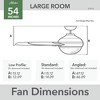 Hunter Fans 54" Havoc Ceiling Fan Fresh White Finish - Modern Design, Wet Rated, Integrated LED, 3 Blades, Optimal Cooling Performance - 3 of 4