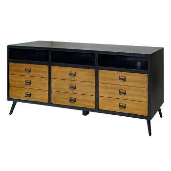 70" Payton Mid-Century TV Stand for TVs up to 75" Black - Martin Furniture