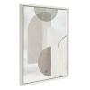 Kate and Laurel Sylvie Sahara Gray 2 Framed Canvas by Alexander Ginzburg, 18x24, White - 2 of 4