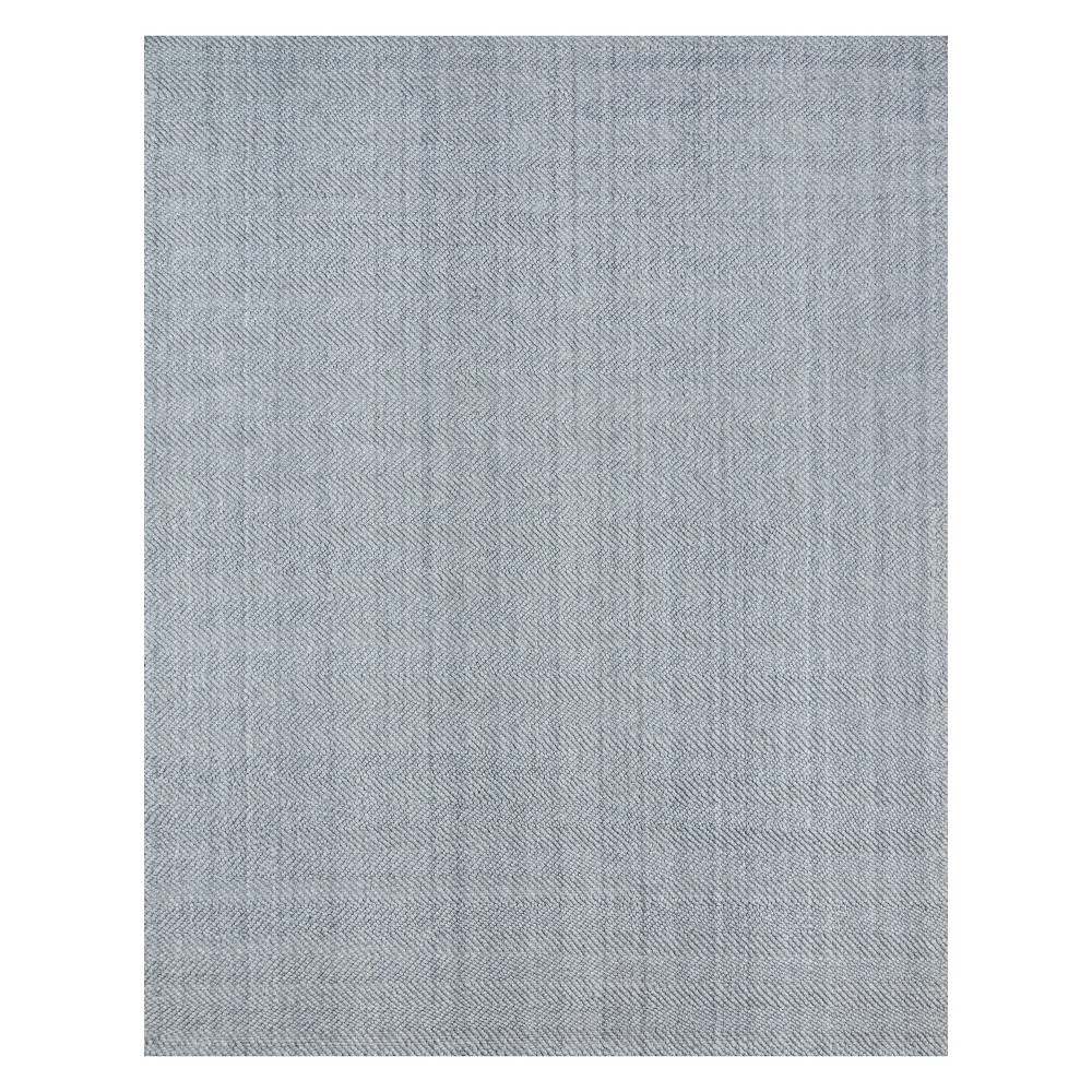  Solid Woven Area Rug Gray