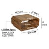 Royal Hampton Coffee Table Handcrafted Hollow Cube Shape Natural Brown Mango Wood, 30 Inch - - 4 of 4