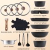 Kumasinova 17-Piece Non-Stick Cookware Set,Versatile Aluminum Cooking Set with Saucepan,Grillpan,Steamer and Utensil Set,Suitable for All Stoves - 3 of 4