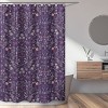 Sweet Jojo Designs Shower Curtain 72in.x72in. Boho Floral Wildflower Plum Purple and Teal - 2 of 4