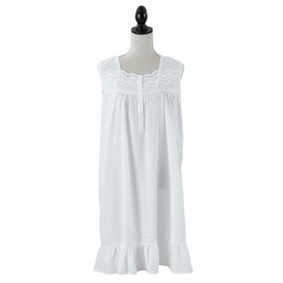 Saro Lifestyle Embroidered Design Nightgown, Medium : Target
