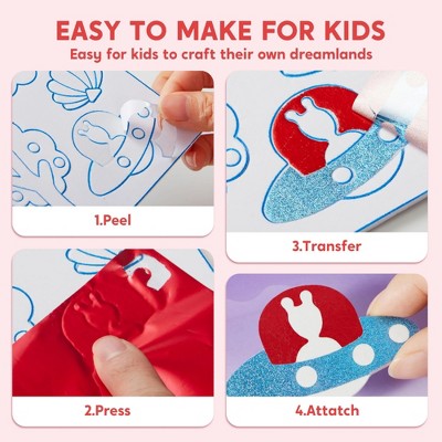 Joyfy Unicorn and Castle Foil Art Kit for Kids