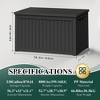 Infurnic Deck Boxes, Extra-Large Deck Box with Lockable Storage, Waterproof Outdoor Storage Box for Patio, Garden, Pool, Black, 56.3"*31.1"*32" - 4 of 4